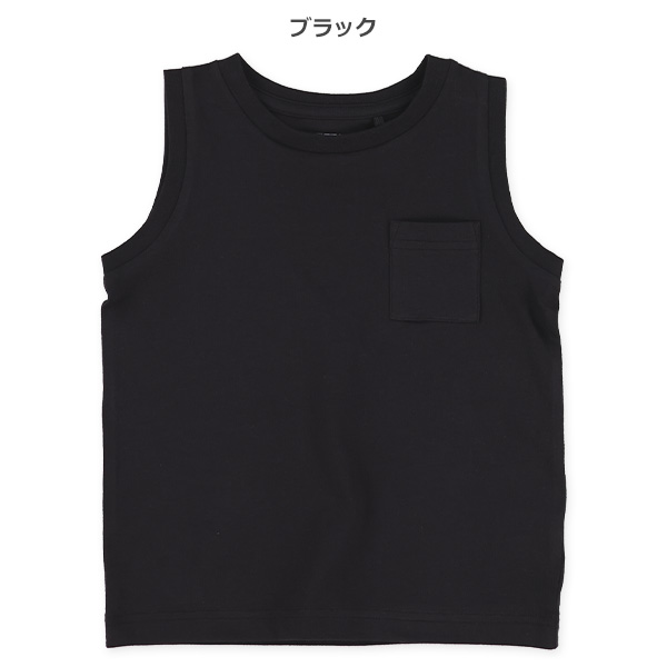 無地ポケット付きタンクトップ
