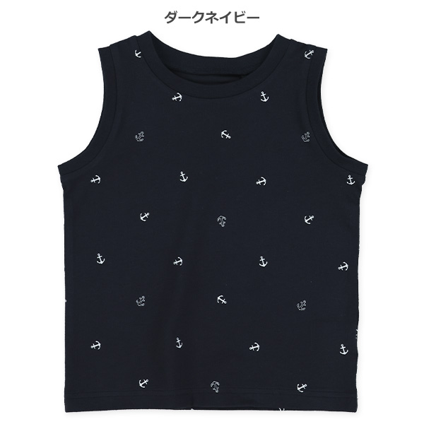 マリン柄プリントタンクトップ