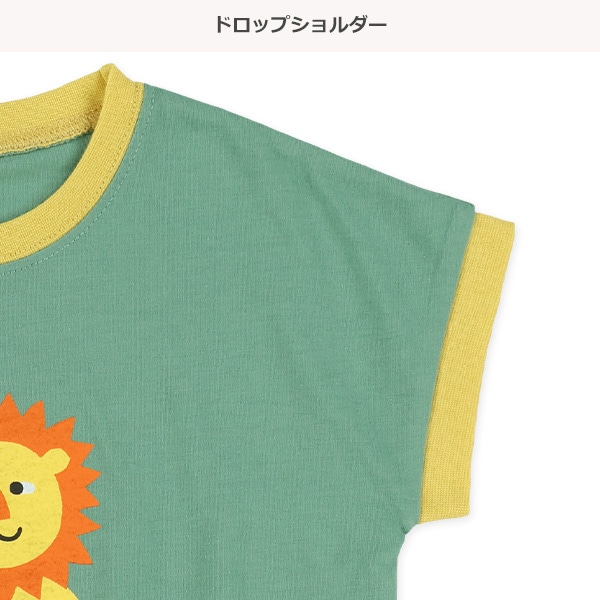 アニマルドロップショルダーTシャツ