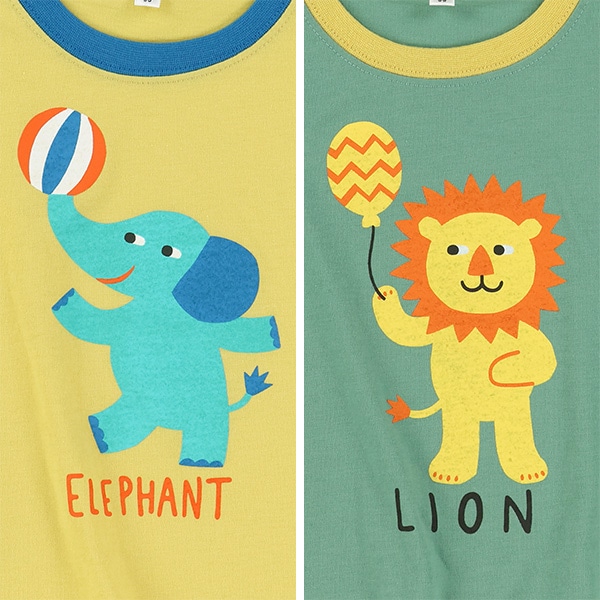 アニマルドロップショルダーTシャツ