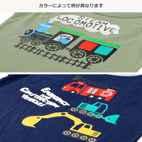 のりもの発泡プリントタンクトップ