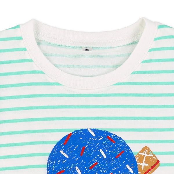 ボーダーアイスドロップショルダー半袖Tシャツ