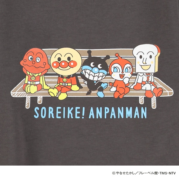 ミニ裏毛スエット長袖Tシャツ（アンパンマン）