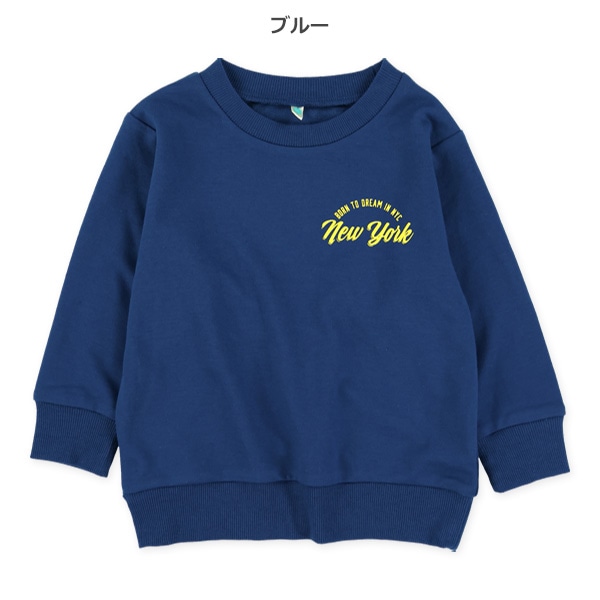 ミニ裏毛ロゴプリント薄手トレーナー