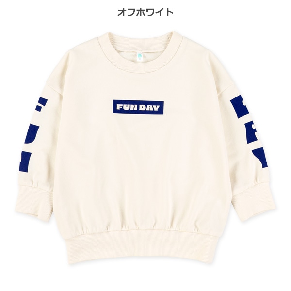 ミニ裏毛袖ロゴワイドトレーナー
