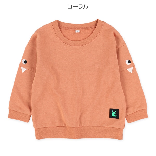 ミニ裏毛袖モンスタードロップショルダートレーナー