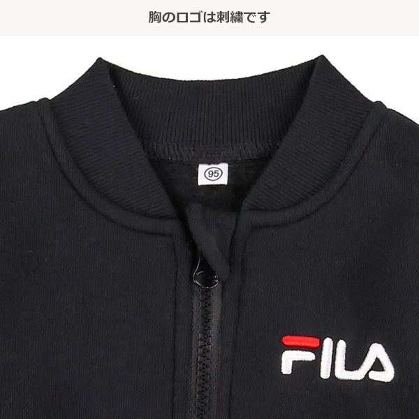 FILA）裏起毛胸刺繍袖ロゴジャケット