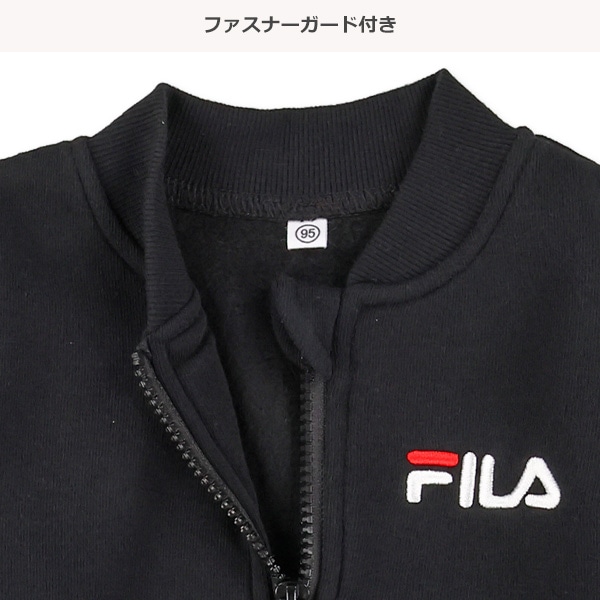 FILA）裏起毛胸刺繍袖ロゴジャケット
