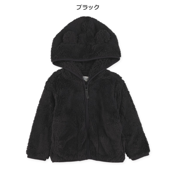 フリースくま耳無地ジャケット