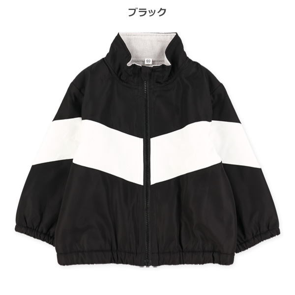裏フリース配色切り替えジャケット