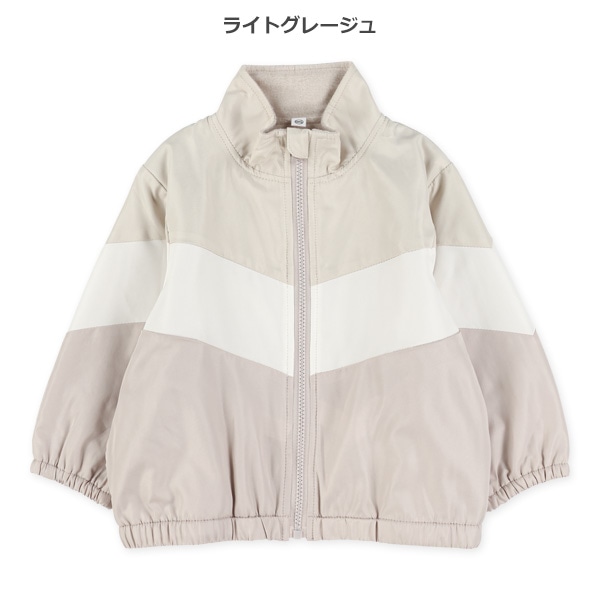 裏フリース配色切り替えジャケット