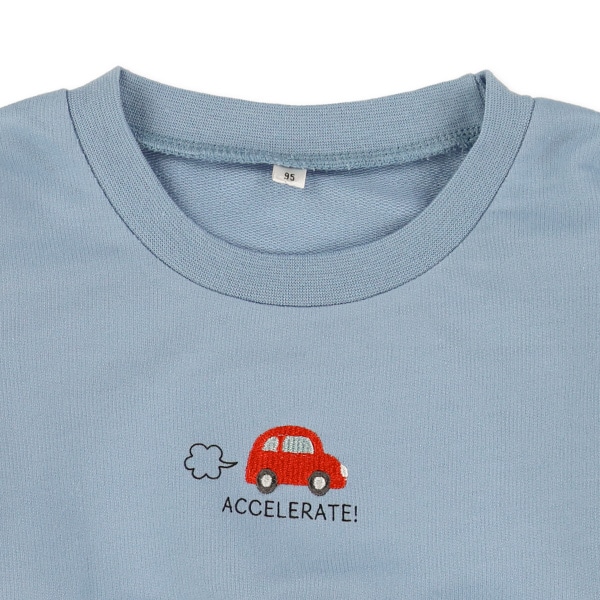 裏毛袖チェックレイヤード風長袖Tシャツ