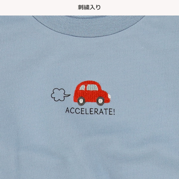 裏毛袖チェックレイヤード風長袖Tシャツ