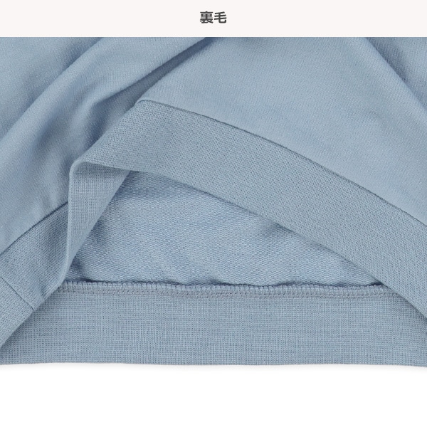 裏毛袖チェックレイヤード風長袖Tシャツ