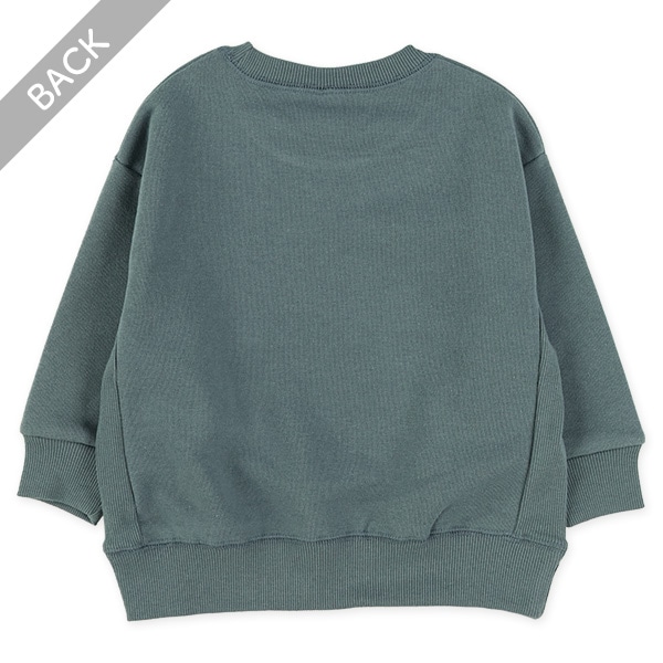 裏起毛いぬヴィンテージ風脇リブトレーナー