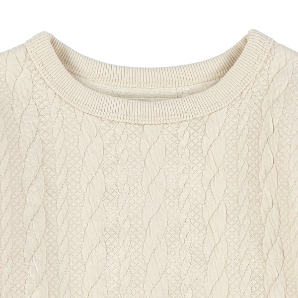 キルトケーブル柄トレーナー