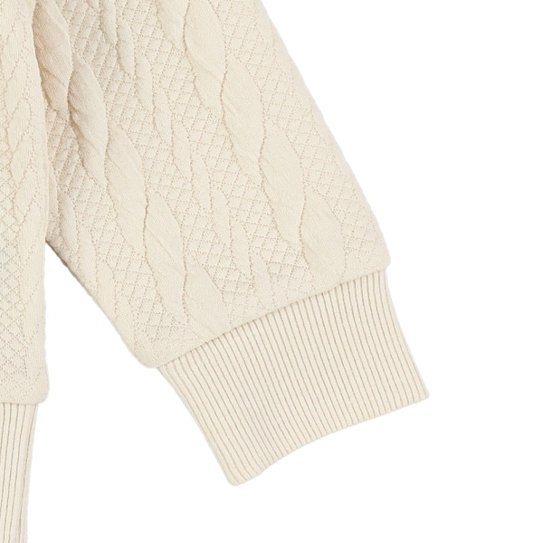 キルトケーブル柄トレーナー