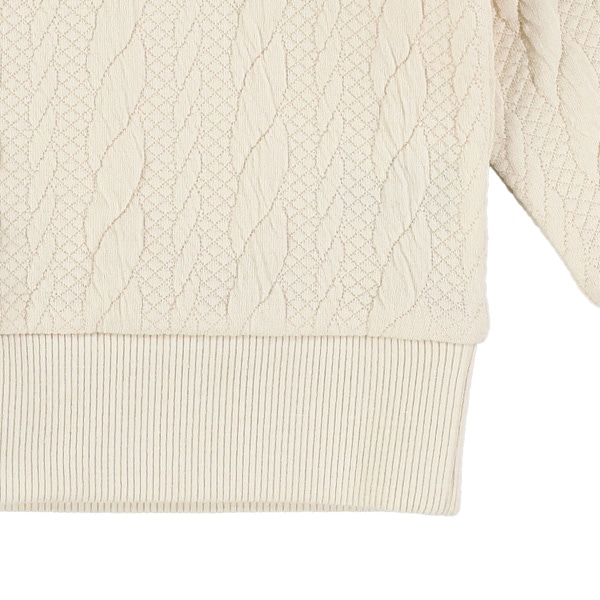 キルトケーブル柄トレーナー