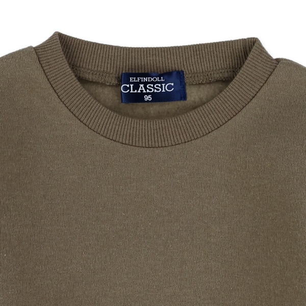 裏起毛袖ボアトレーナー