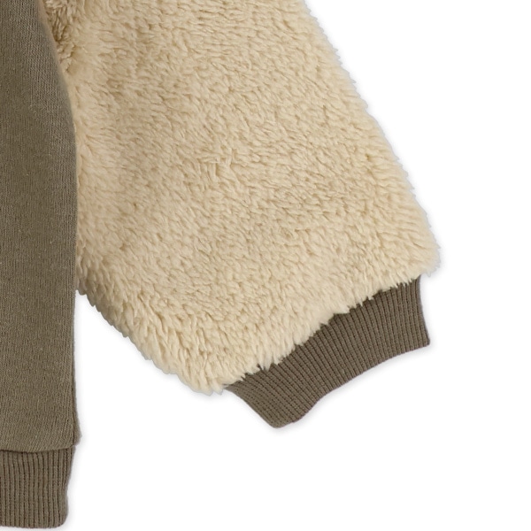 裏起毛袖ボアトレーナー