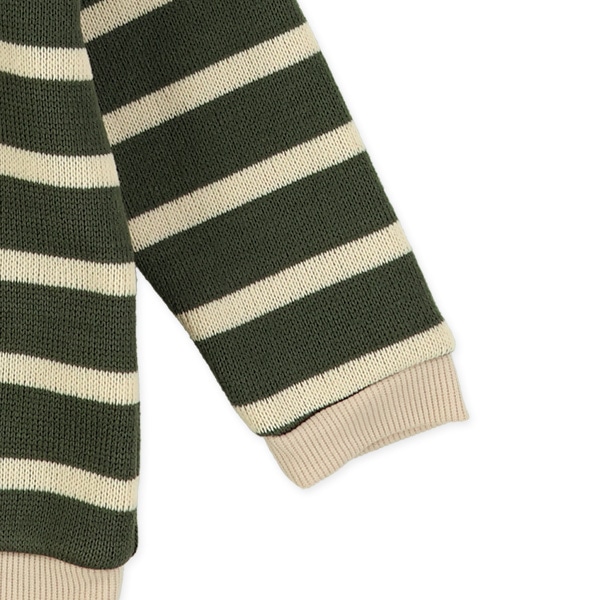 裏起毛ニットソーボーダートレーナー