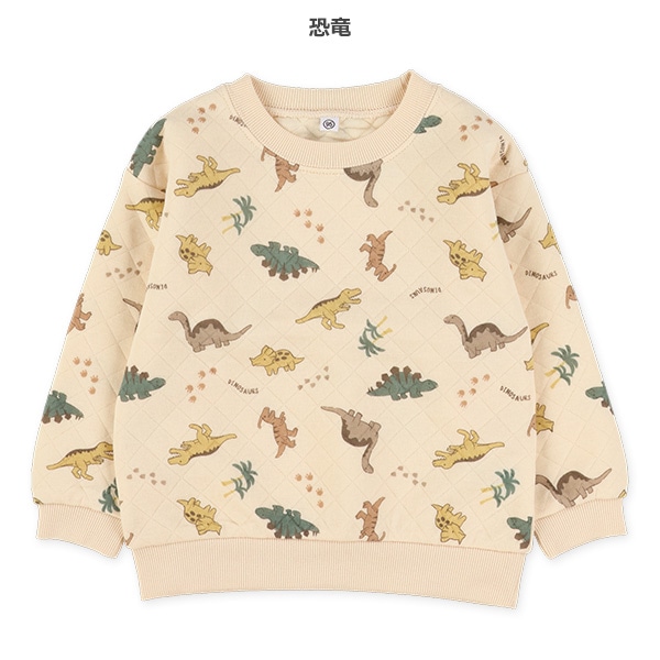 キルトカラフル総柄トレーナー