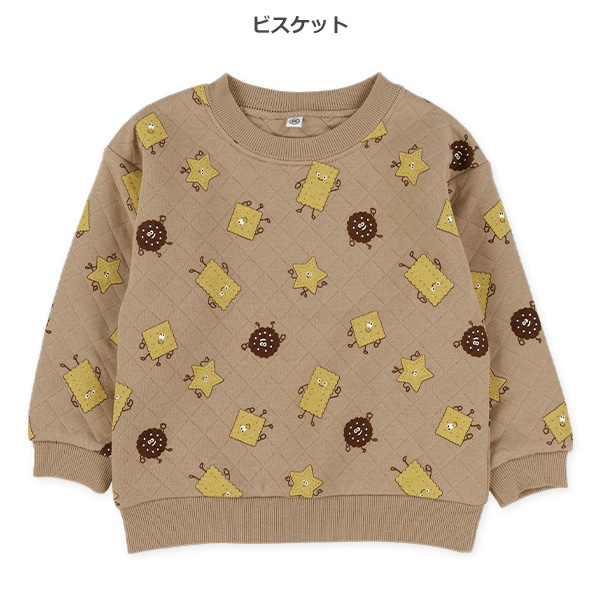 キルトカラフル総柄トレーナー