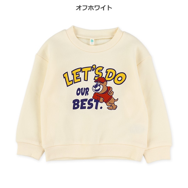 裏起毛アメカジ柄コミックトレーナー