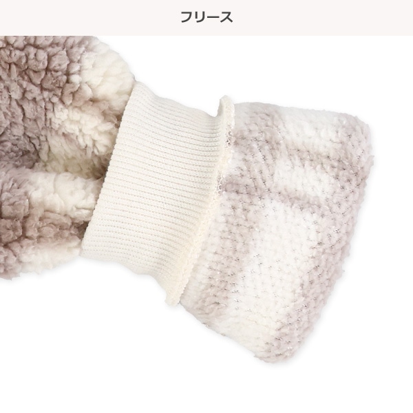 フリースチェック柄トレーナー