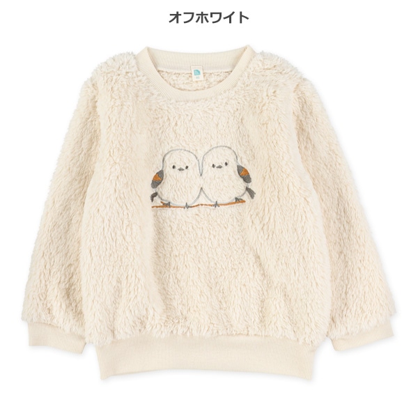 シャギーアニマル刺繍トレーナー