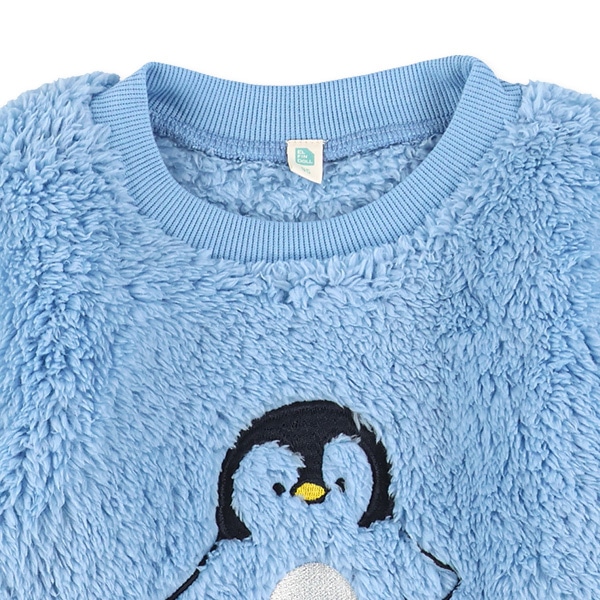 シャギーアニマル刺繍トレーナー