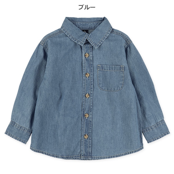 デニム長袖シャツ