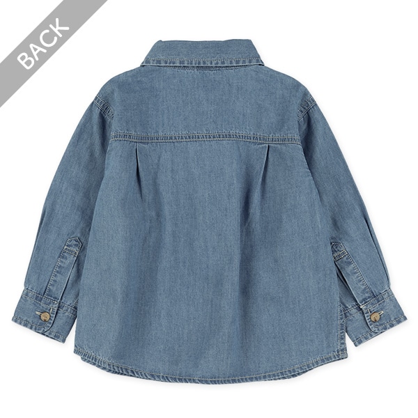 デニム長袖シャツ