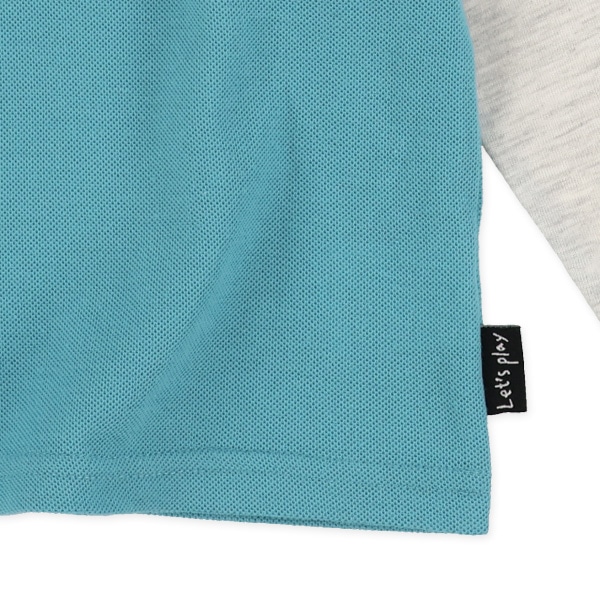 レイヤード風長袖ポロシャツ