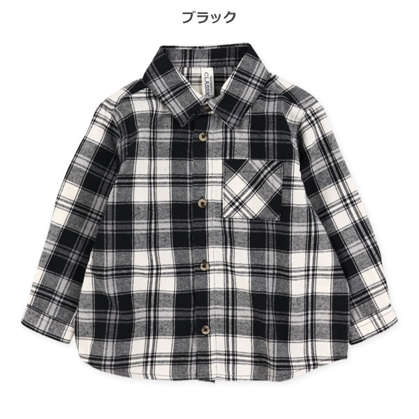 ビエラチェック柄長袖シャツ