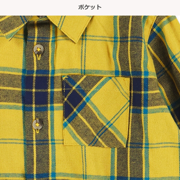 ビエラチェック柄長袖シャツ