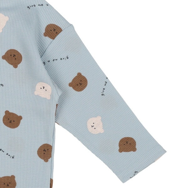 ワッフルくま総柄長袖tシャツ 西松屋公式オンラインストア