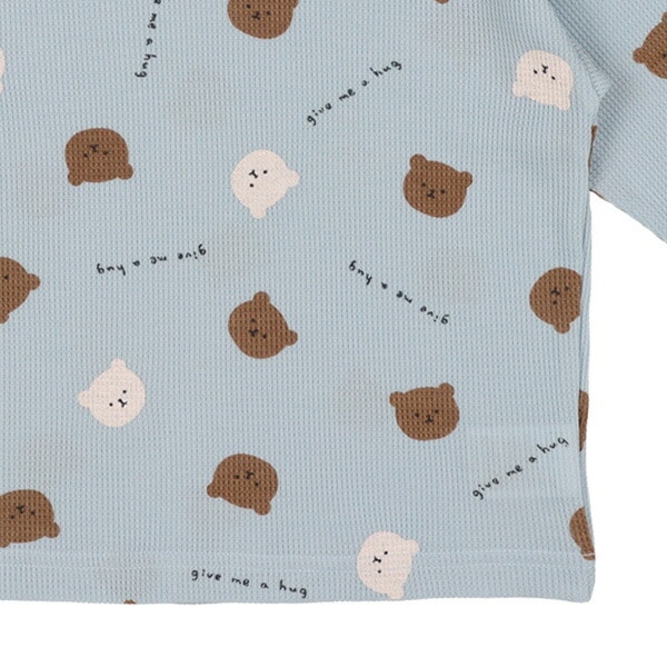ワッフルくま総柄長袖tシャツ 西松屋公式オンラインストア
