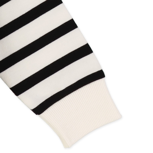 ミニ裏毛ボーダー薄手トレーナー