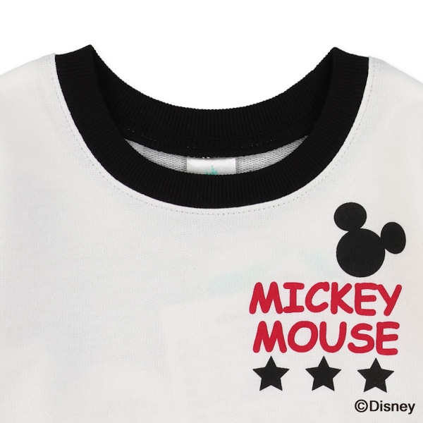 裏毛総柄・ハグプリント薄手トレーナー（ミッキーマウス）