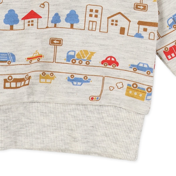 ミニ裏毛恐竜・乗り物薄手トレーナー