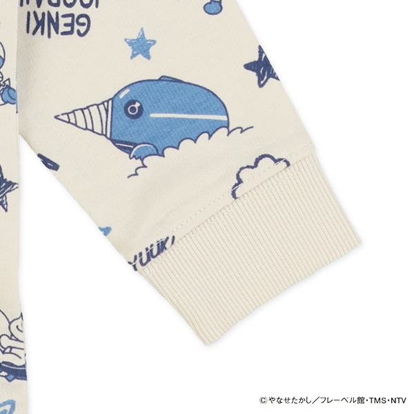 裏毛総柄長袖Tシャツ（アンパンマン）