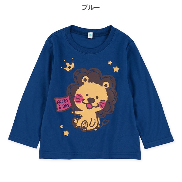 ライオンプリント長袖Tシャツ