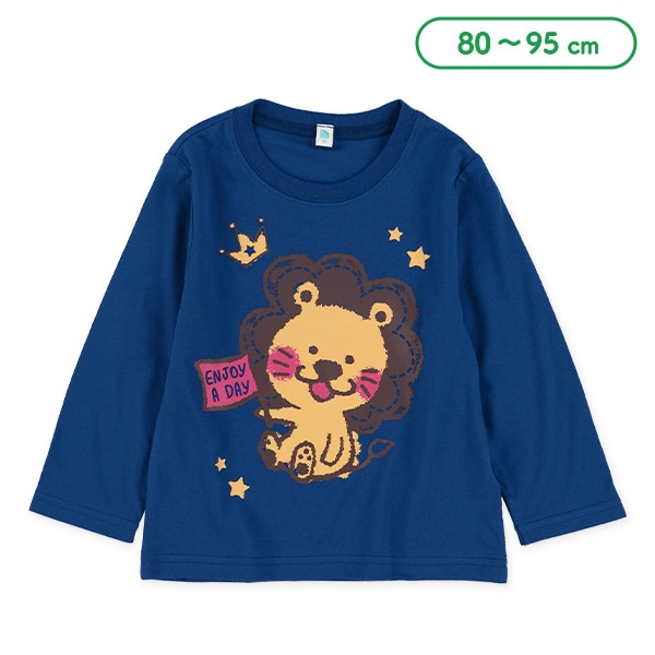 ライオンプリント長袖Tシャツ
