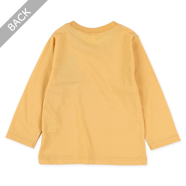アニマルプリントポケット付き長袖Tシャツ