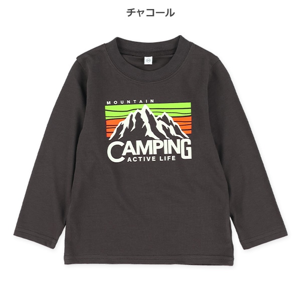 山柄長袖Tシャツ