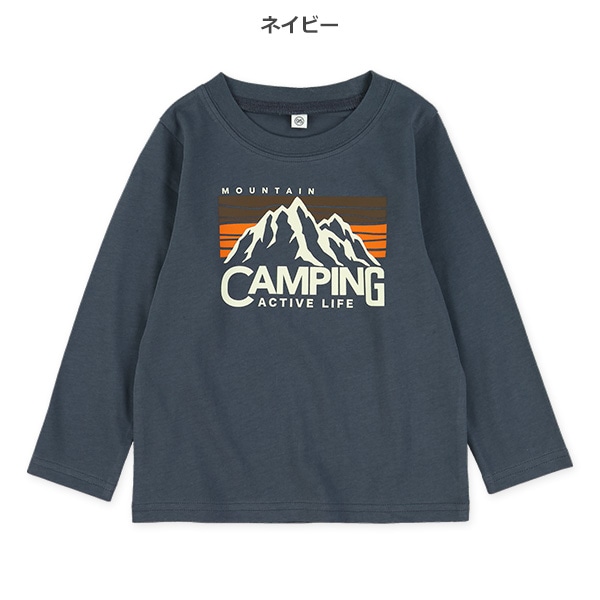 山柄長袖Tシャツ