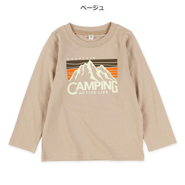 山柄長袖Tシャツ