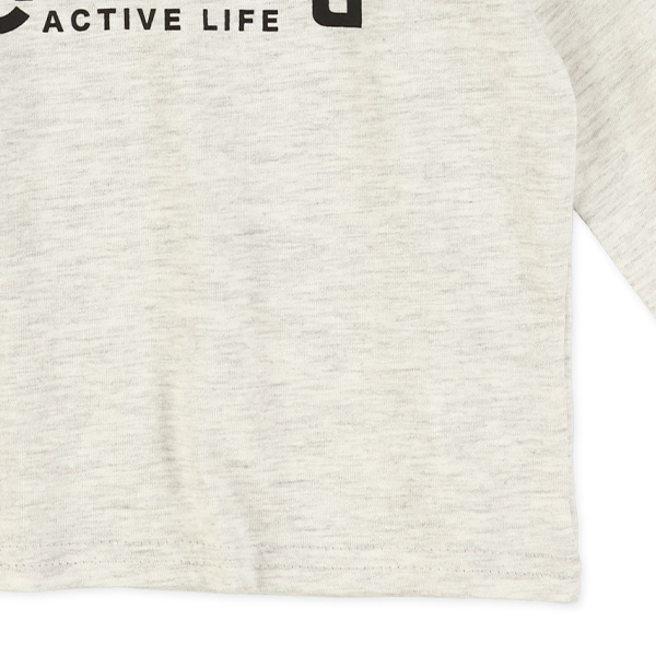山柄長袖Tシャツ