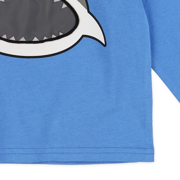 タコ・サメプリント長袖Tシャツ